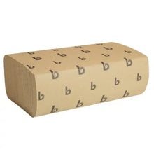 Natural paper towel roll in brown repeat "b" wrapper