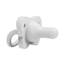 White anti-colic bottle vent insert with flow valve and loop handle