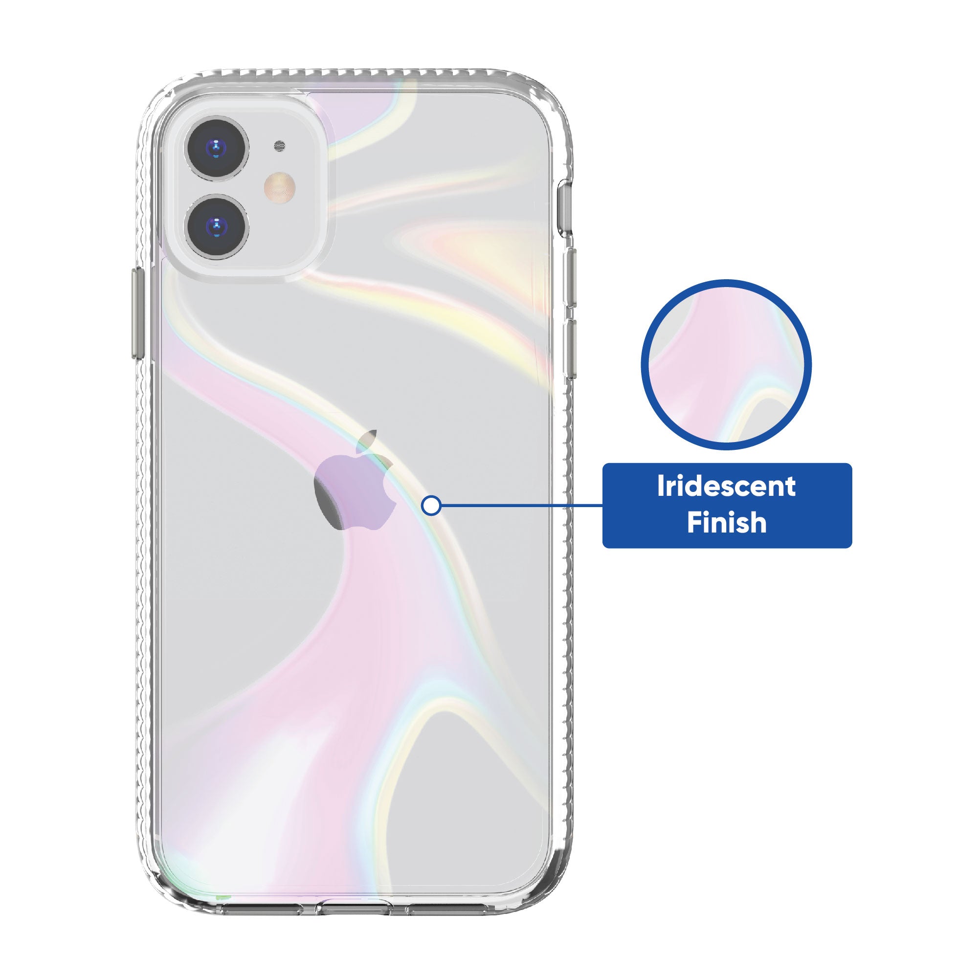 onn. Phone Case for iPhone 11 / iPhone XR - Iridescent Illusion