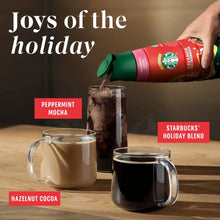 K-Cup pods carton with iced and hot coffee cups and flavor callouts