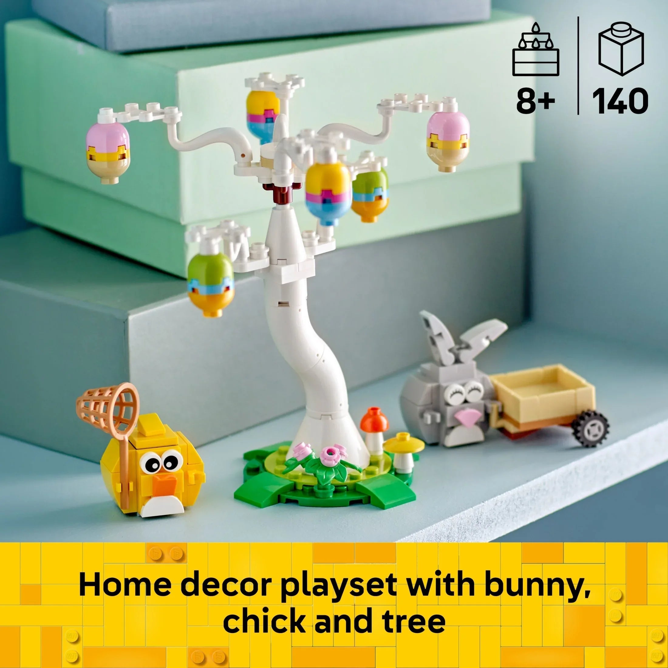 LEGO Easter Bunny and Chick Egg Hunt Building Toy for Girls & Boys - Springtime Pretend Playset for Kids, Ages 8+ - Basket Stuffer or Gift Idea for Easter, Birthdays, & Special Occasions - 40808