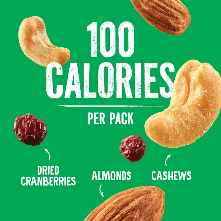 Emerald Nuts Cashews & Almonds with Dried Cranberries, 100 Calorie Packs, 10 Ct