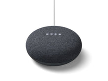 Google Nest Mini (2nd Gen) smart speaker, charcoal top front close-up