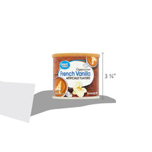 French vanilla cappuccino beverage mix canister, height 3 3/4