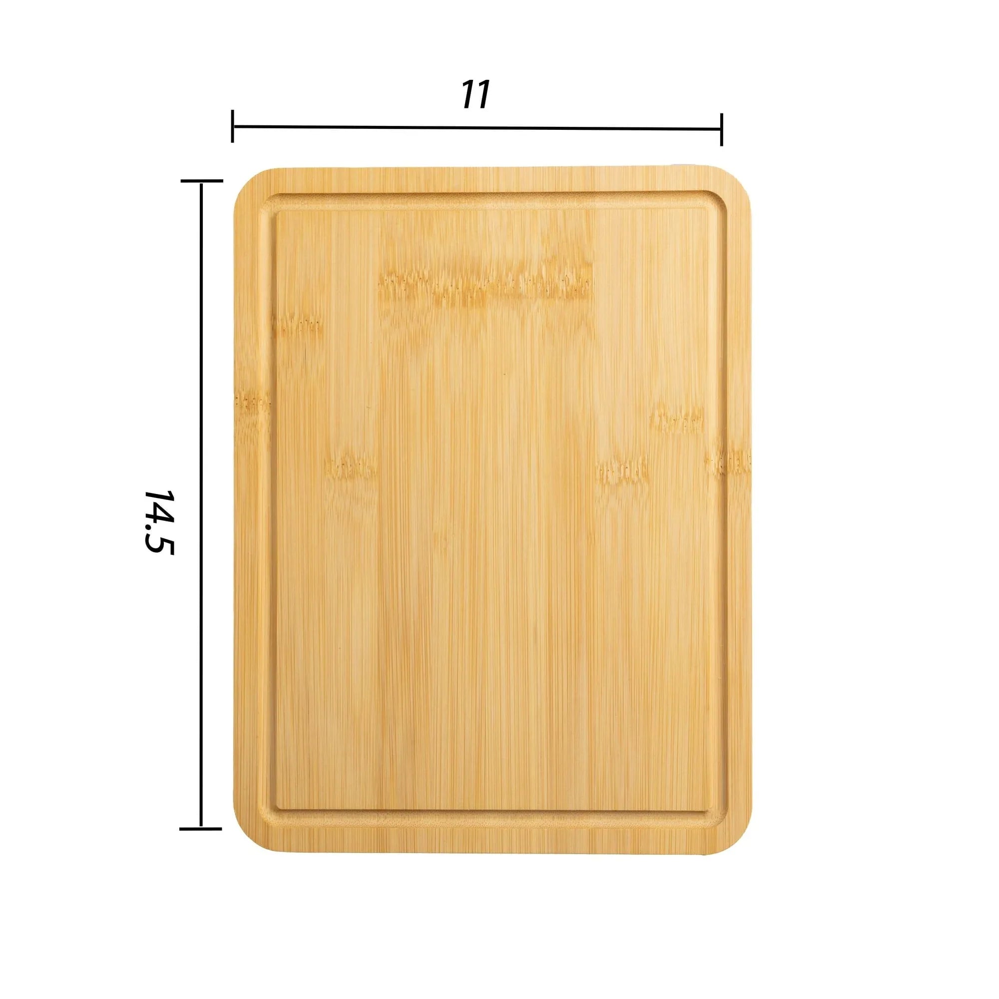 Mainstays 11" x 14.5" Non-slip Bamboo Cutting Board, 100% Natural Bamboo Color, with Juice Groove - USA MEGA SHOP