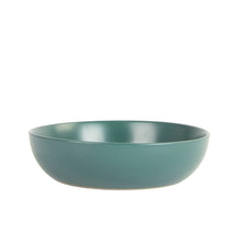 Matte emerald green serving bowl, smooth rounded rim