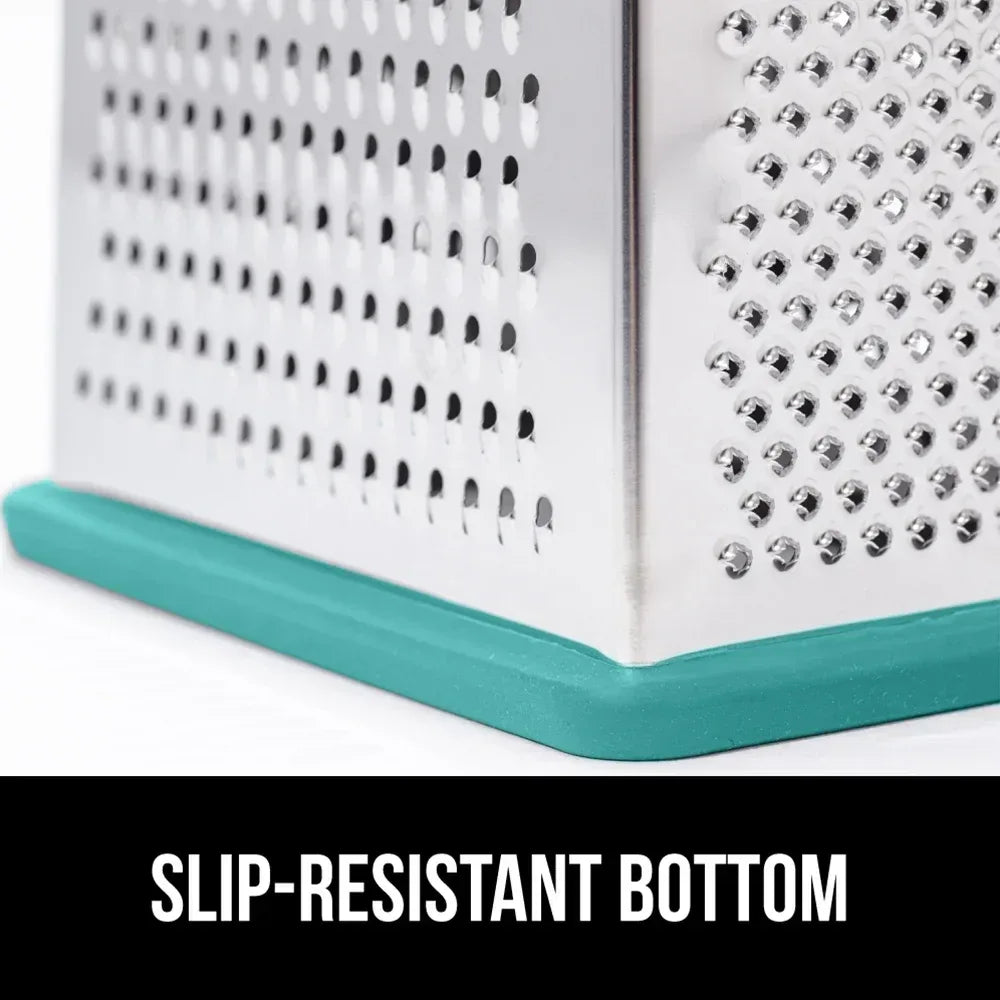 GORILLA GRIP Cheese Grater, BPA Free Stainless Steel Box Graters, Cheeses and Veggie Shredder - USA MEGA SHOP