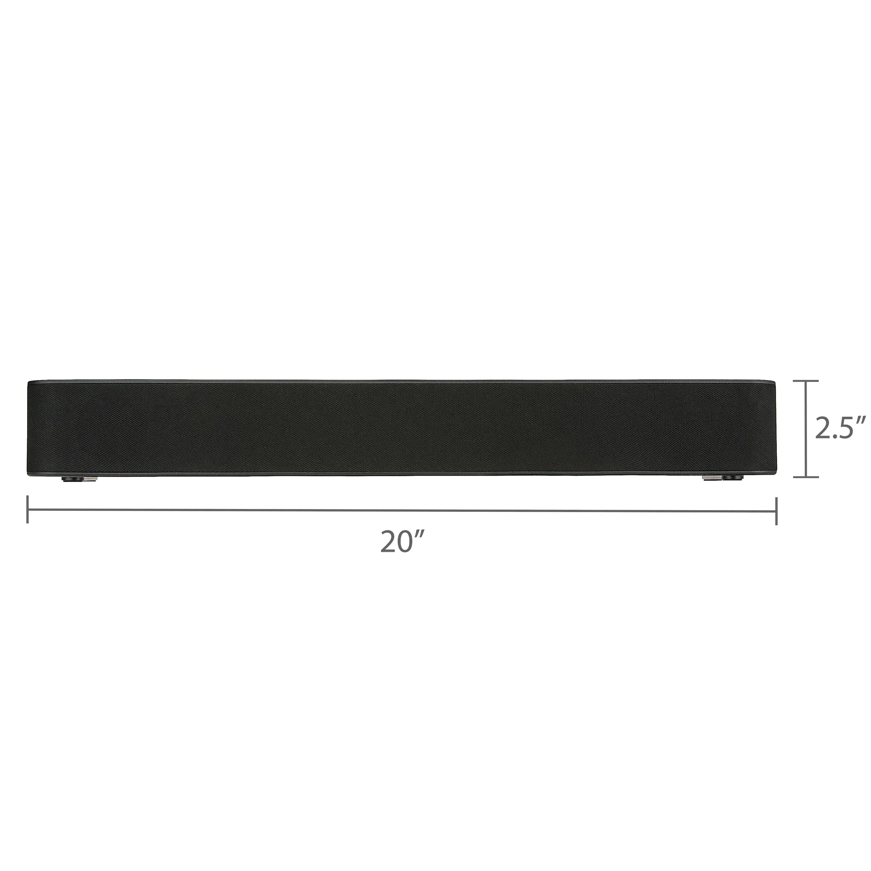 onn Bluetooth 2.0 Channel Soundbar with Multi-Color LED Lighting, 20", Black