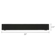 Black 20 in soundbar with low-profile rectangular body