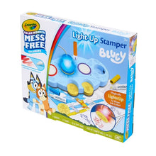 Boxed Crayola Color Wonder light-up Bluey mess-free stamper set with stamper in blister