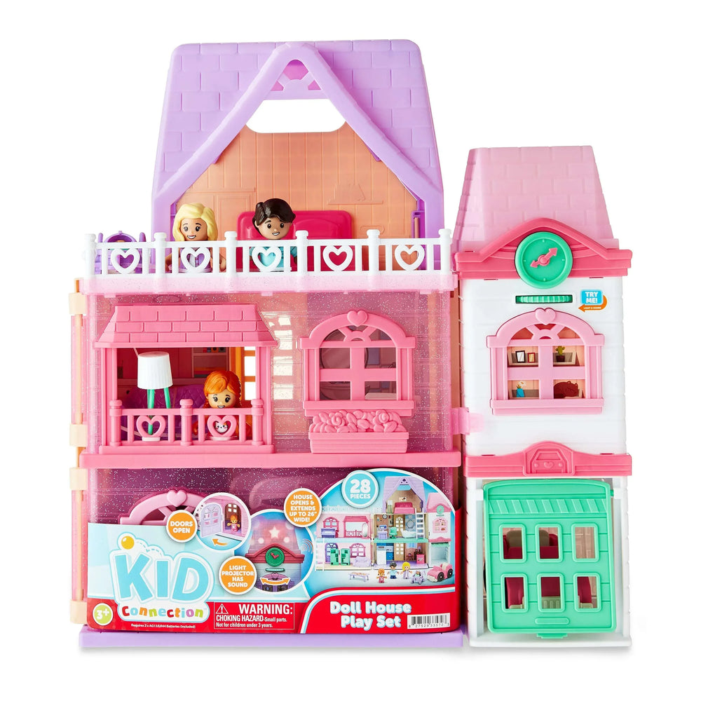 Kid Connection Doll House Play Set, 28 Pieces - USA MEGA SHOP