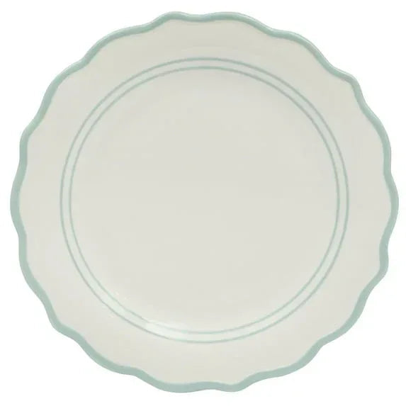 The Pioneer Woman Ainsley 12-Piece Ceramic Dinnerware Set, Sage Blue