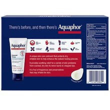 Aquaphor Healing Ointment multi-pack box back with tube images and ingredient panel