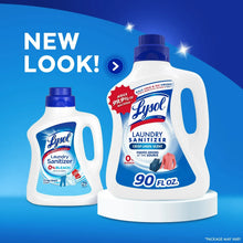 Two Lysol laundry sanitizer additive jugs, blue cap, crisp linen scent, 90 fl oz