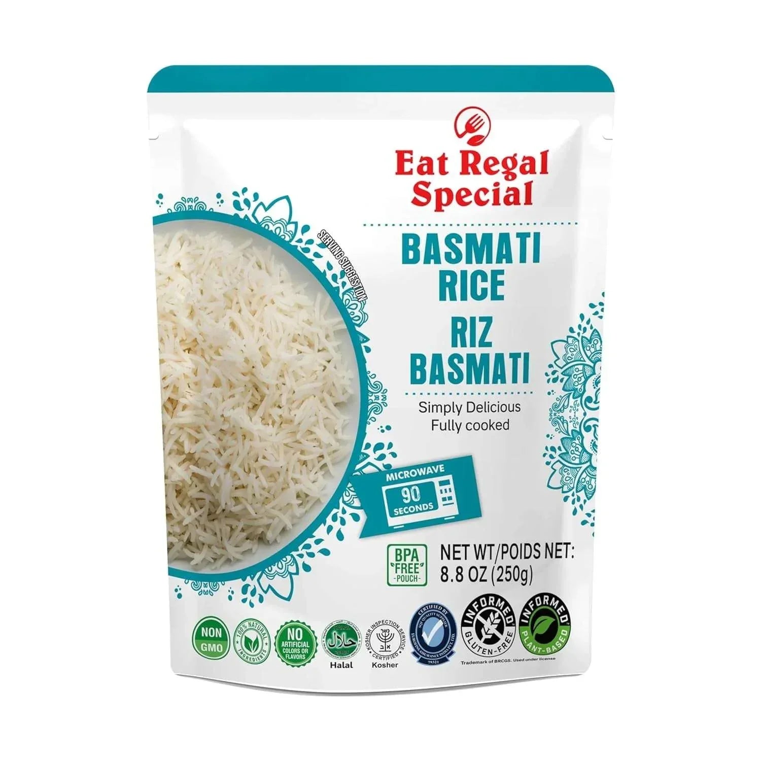 Eat Regal Basmati Rice – Fully Cooked, Microwaveable in 90 Seconds, Ready-to-Eat Precooked Basmati Rice - USA MEGA SHOP