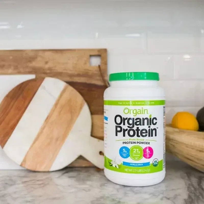 Orgain Organic 21G Plant-Based Protein Powder, Vanilla Bean (2.74 Lbs.)
