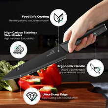 Ergonomic stainless chef knife with textured handle and sharp edge