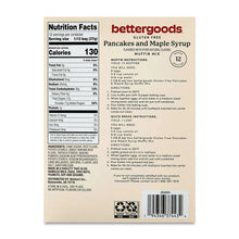 bettergoods muffin mix back label with nutrition facts and directions