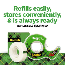 Scotch Magic Tape dispenser refills with clear tape on green plaid backing