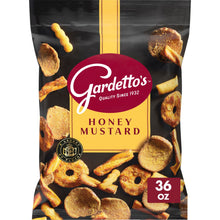 Gardetto's Honey Mustard Snack Mix in a black 36-ounce bag