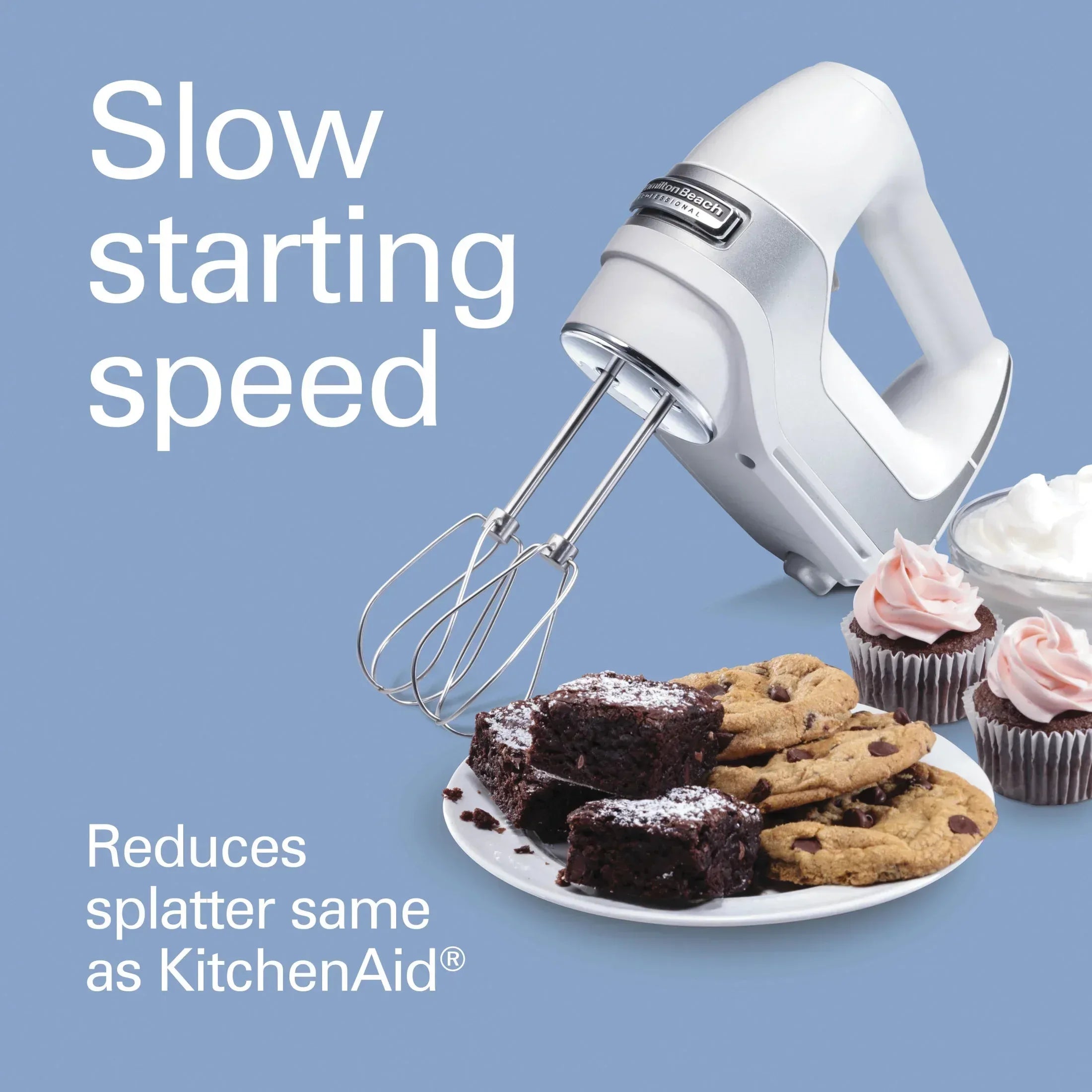 Hamilton Beach Professional 5-Speed Electric Hand Mixer with Slow Start & QuickBurst Technology, Mixer for Kitchen - USA MEGA SHOP