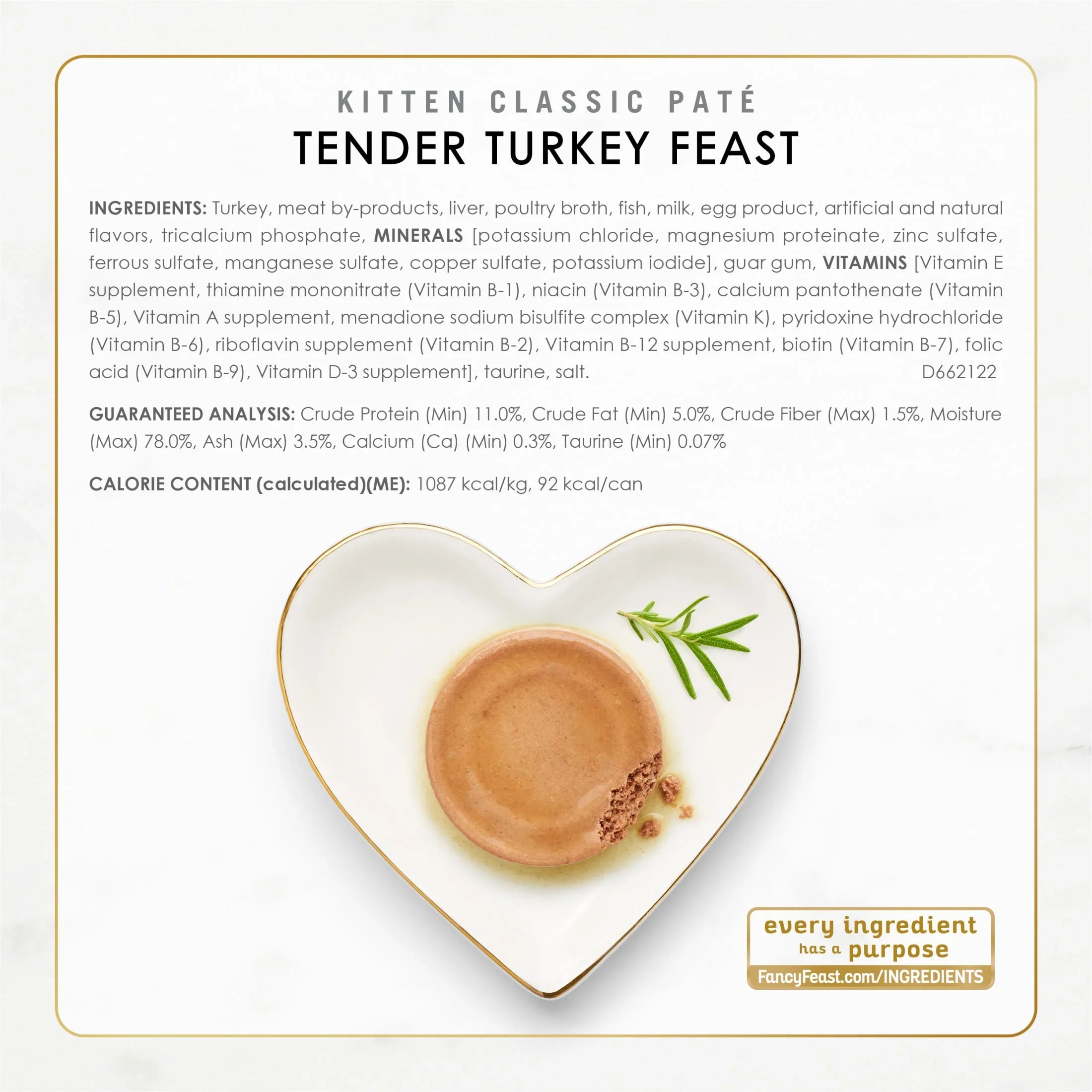 Purina Fancy Feast Classic Pate Kitten Food, Wet Cat Food, Salmon Primavera, 3 oz Cans (12 Pack)