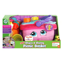 LeapFrog Shapes & Sharing Picnic Basket toy box with pink basket and accessories