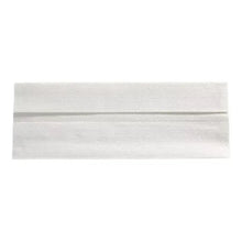 Single white 1-ply C-fold paper towel sheet with folded edge