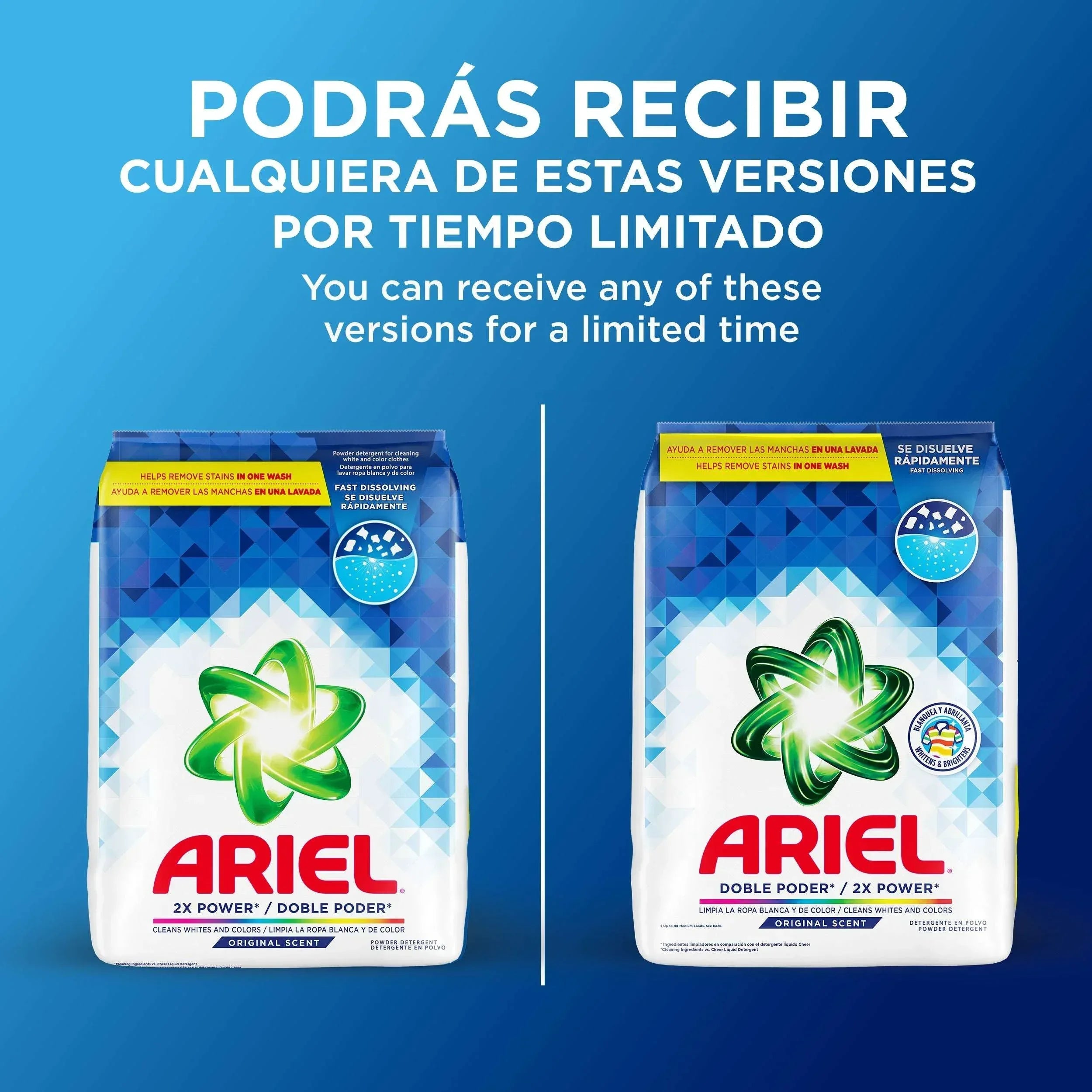 Ariel Powder Laundry Detergent, Original Scent, 3.6 kg, 80 Loads