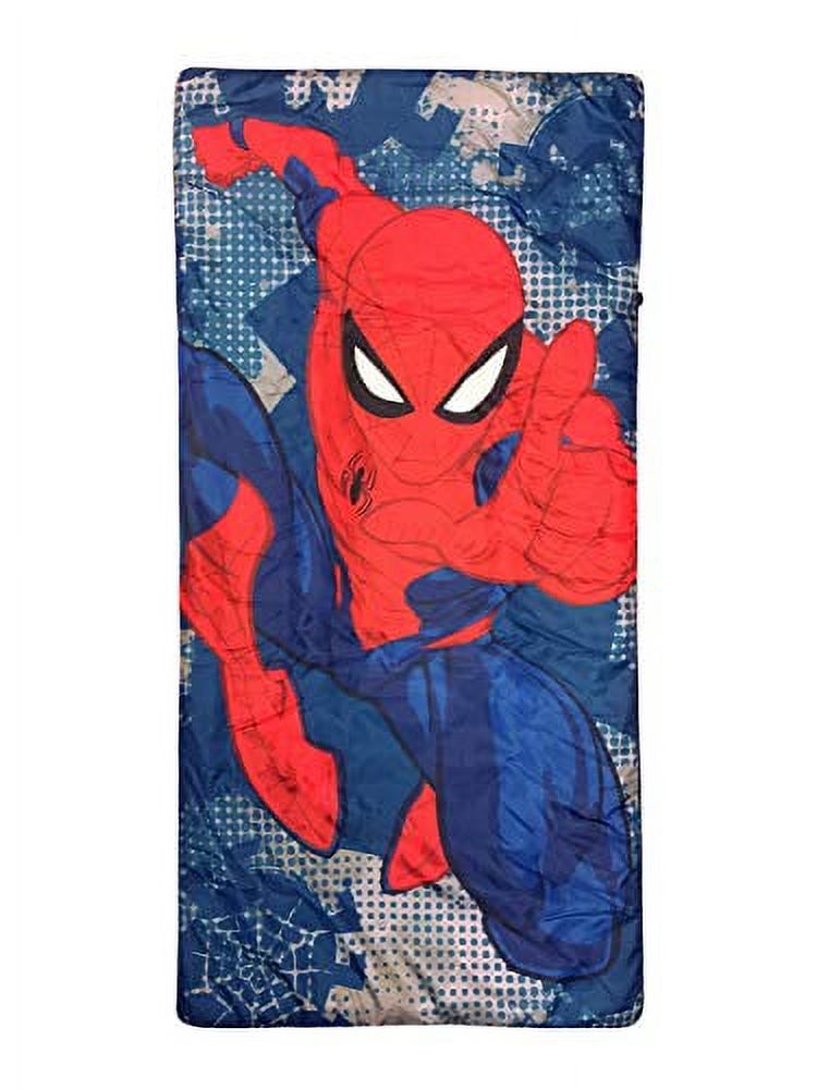 Spider-Man Spidey Dots 27" x 54" Slumber Sack Set, 100% Microfiber, Blue, Marvel