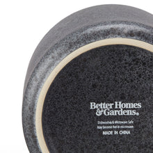 Dark gray stoneware mug base with Better Homes & Gardens care text.