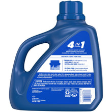 Purex liquid detergent bottle back label with directions, caution text, and barcode.