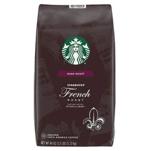 Starbucks Dark Roast French Roast ground coffee bag, 40 oz package front