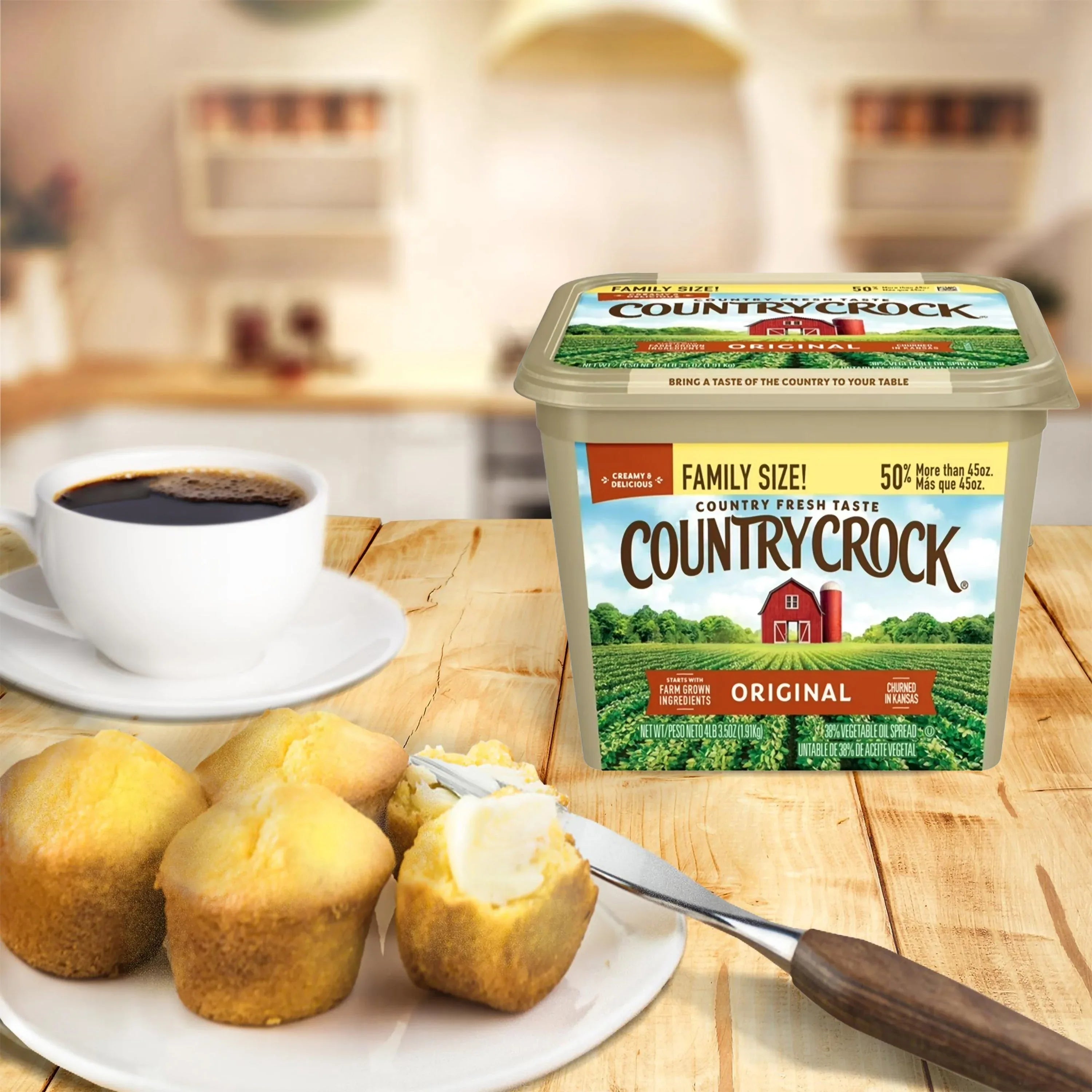Country Crock Original Buttery Spread Tub, 67.5 oz - USA MEGA SHOP