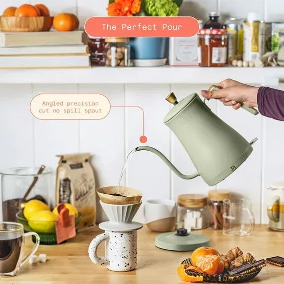 Beautiful 1-Liter Electric Gooseneck Kettle 1200 W, by Drew Barrymore