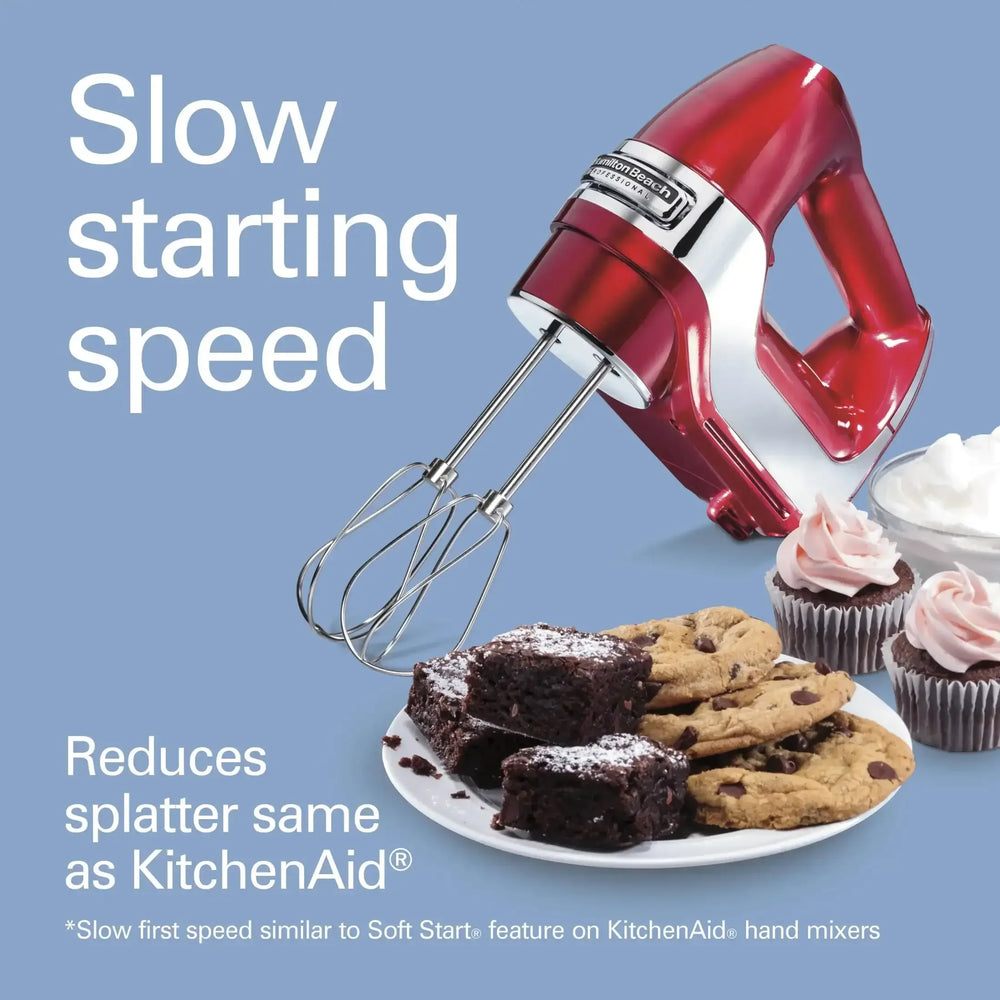 Hamilton Beach Professional 5-Speed Electric Hand Mixer with Slow Start & QuickBurst Technology, Mixer for Kitchen - USA MEGA SHOP