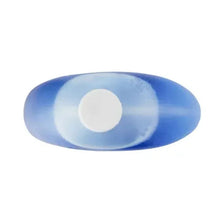 Liquid dish soap bottle top, white cap on blue bottle body