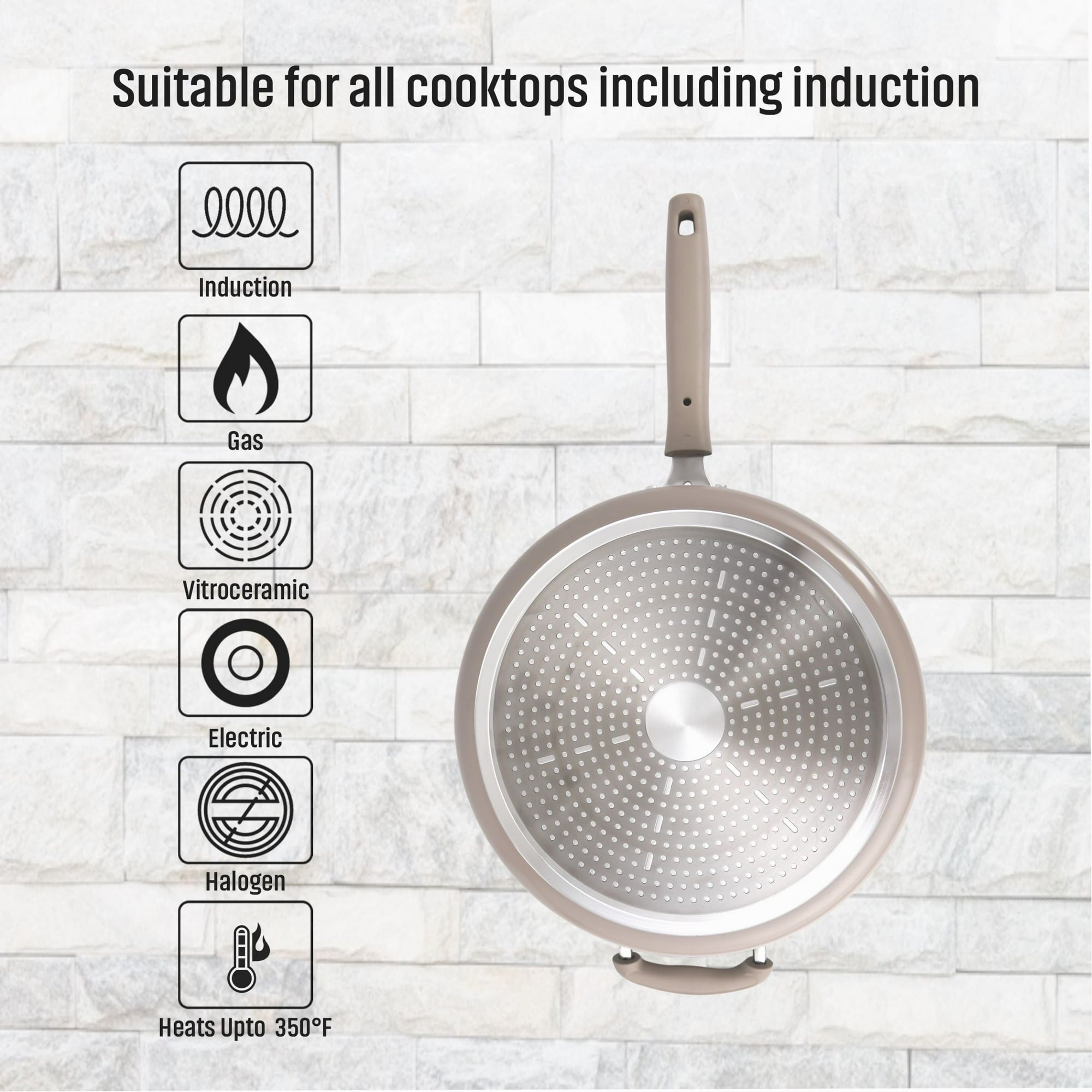 Mainstays 4.7QT Jumbo Cooker with Lid Heavy Gauge Ceramic