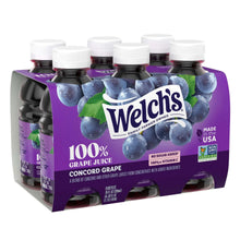 100% grape juice multipack with six on-the-go bottles in purple carrier
