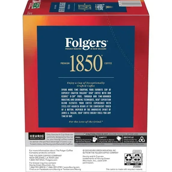1850 Expedition Pioneer Blend, Medium Roast Coffee, Keurig K Cup Pods, 24 Count Box