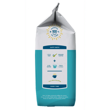 EcoPod coffee package bag with brewing info and front label on pouch