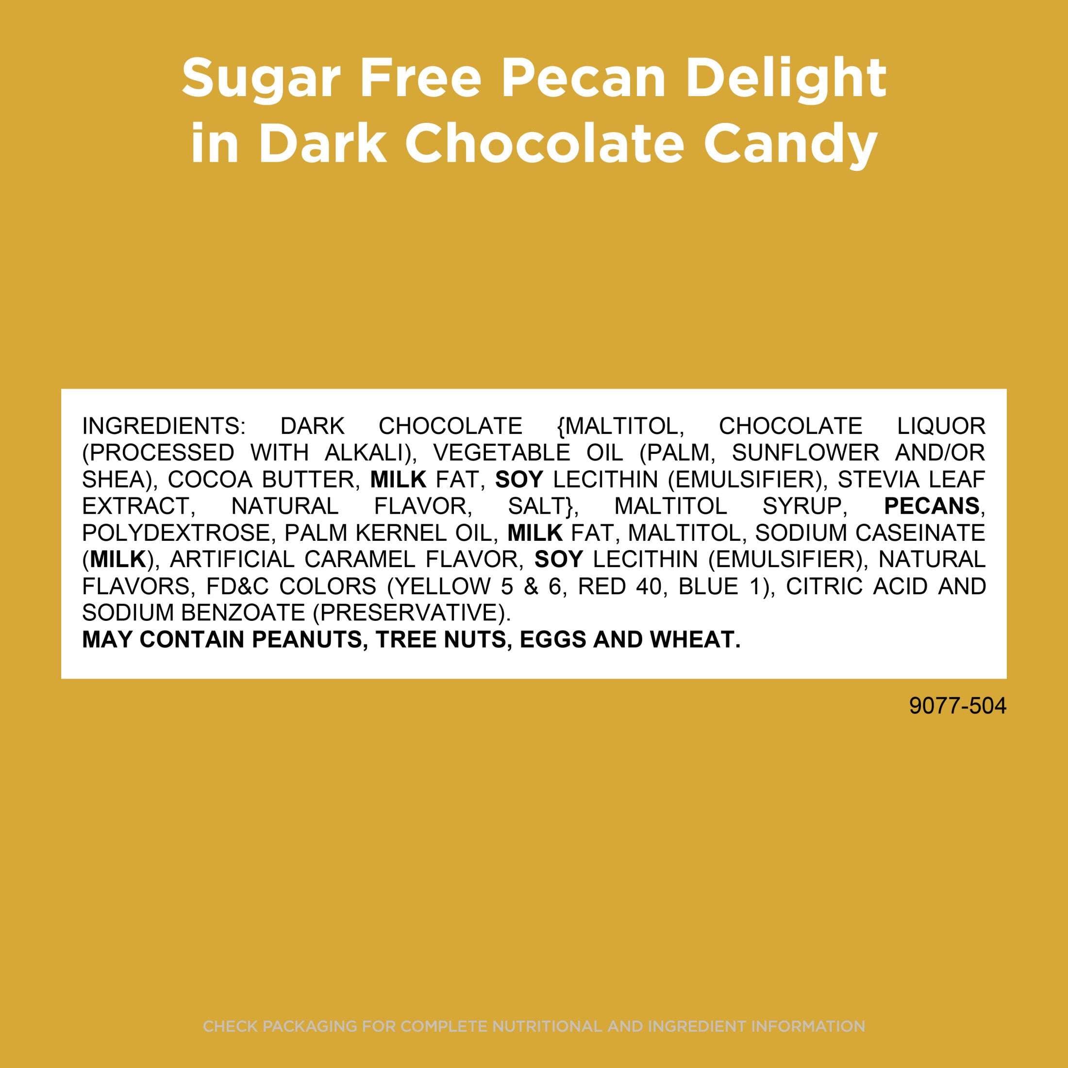 RUSSELL STOVER Sugar Free Dark Chocolate Pecan Delights Candy, 10 oz. bag