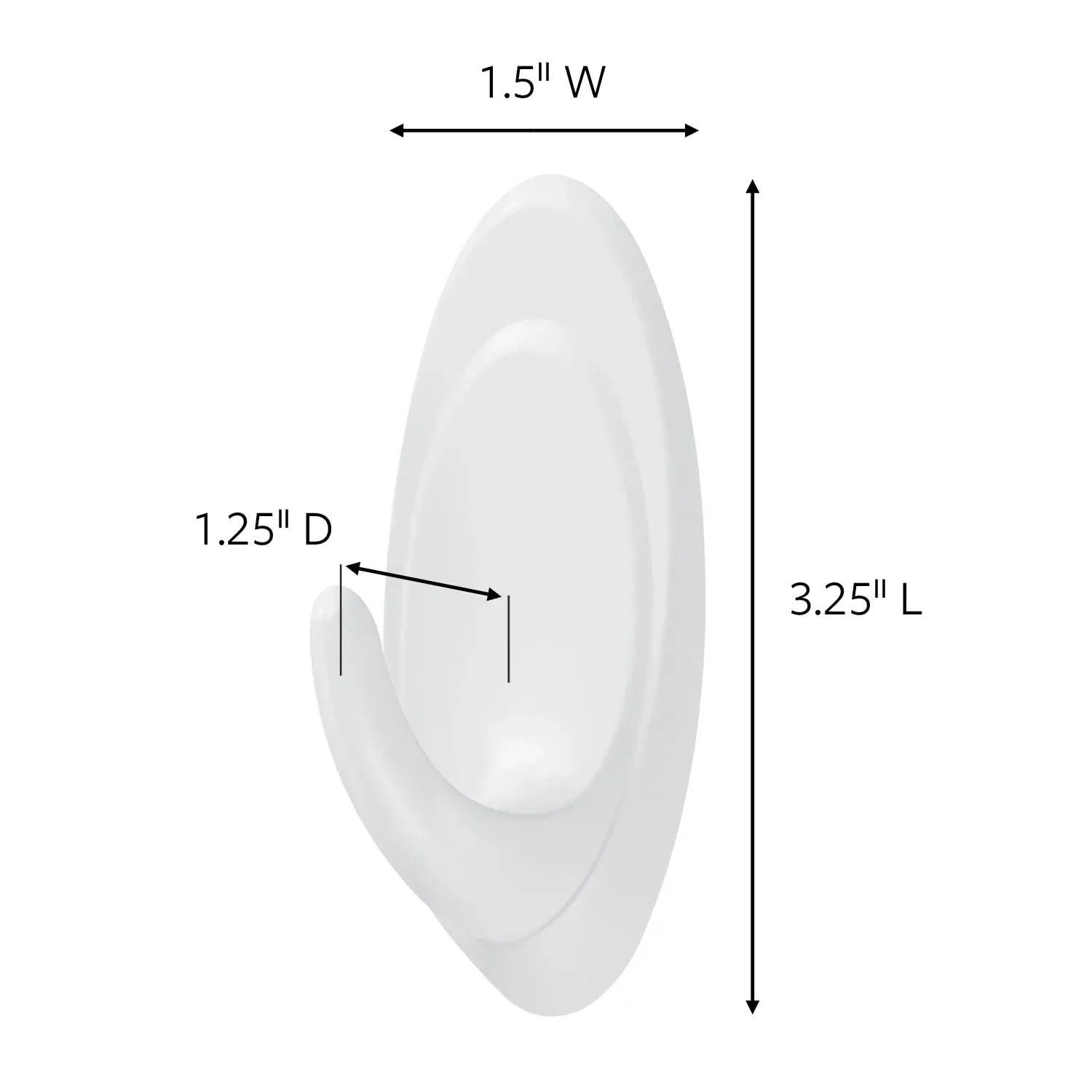 Command Slate Terrace Hook, Medium, 2 Wall Hooks