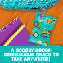 Scooby-Doo fruit snack value pack pouch with Scooby-Doo graphics on table.