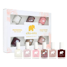 Nail polish collection set with boxed display and six nail lacquer bottles