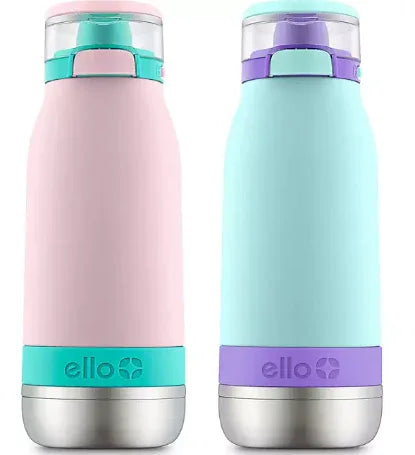 Ello Emma 14 oz. Stainless Steel Water Bottle, 2 Pack, Choose Color - USA MEGA SHOP