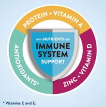 Immune system support nutrition seal with protein, antioxidants, zinc, and vitamins