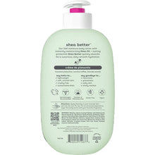 eos shea better body lotion bottle with back label and ingredient icons