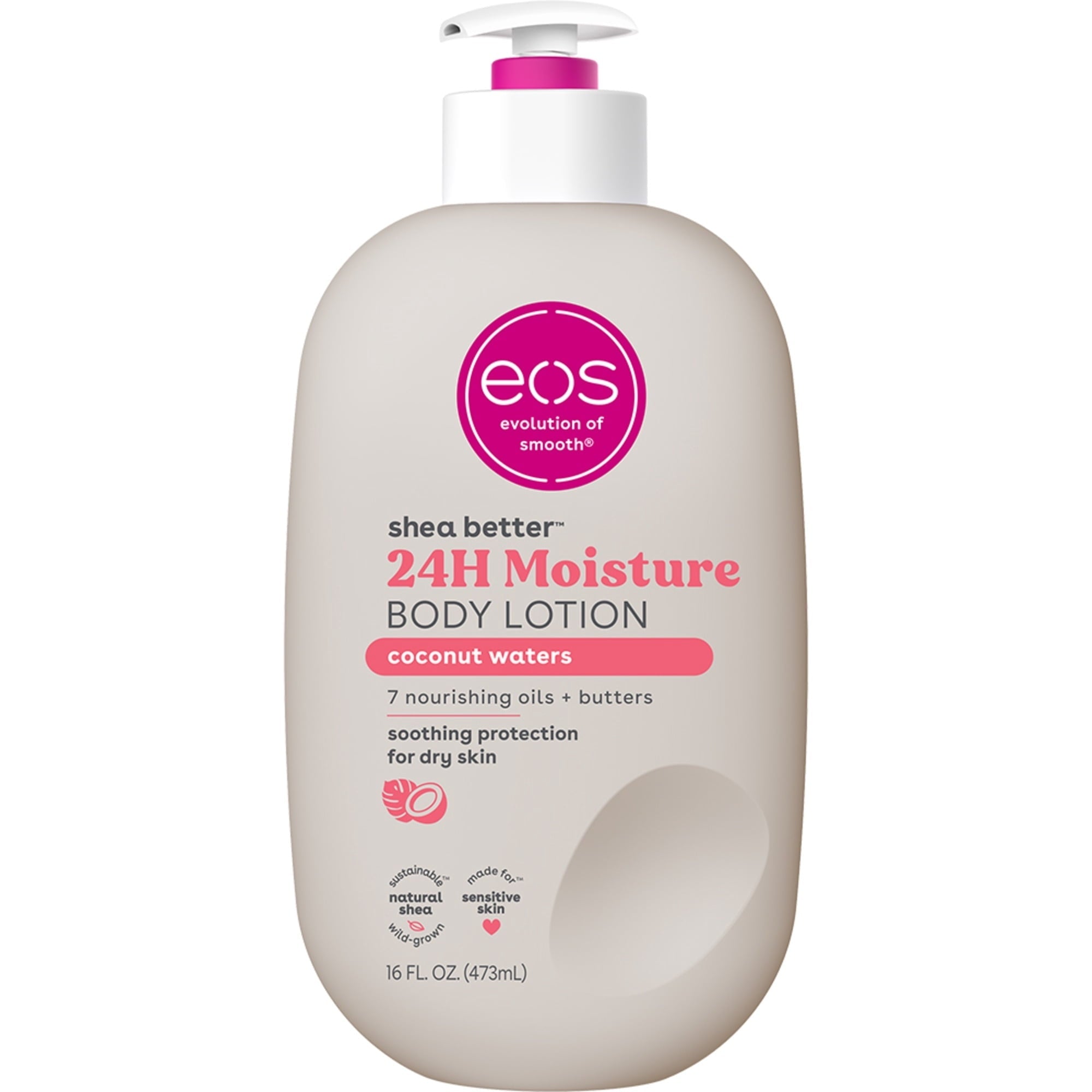eos Shea Better Body Lotion - Coconut Waters, Made for Dryness, 16 fl oz.