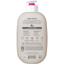 eos shea better 24H body lotion bottle, back label side, coconut waters.